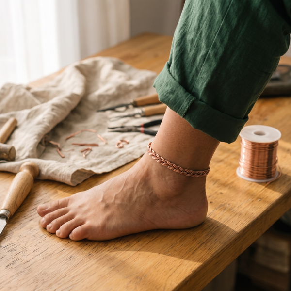 Vera's Reed Copper Anklet